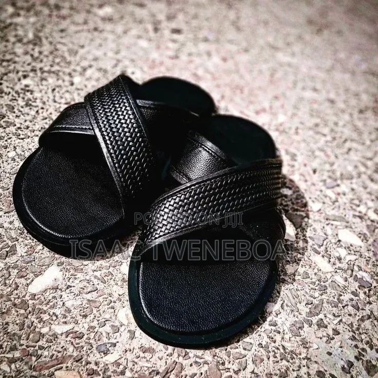 Premium Handmade Tee Slippers – African Leather Sandals