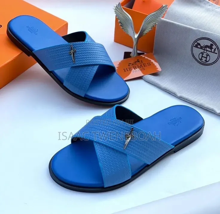 Premium Handmade Tee Slippers – African Leather Sandals
