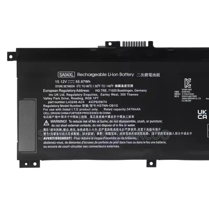 Sa04xl Laptop Battery for Hp Envy X360 15 Dr Series New 15 12v 54 67wh