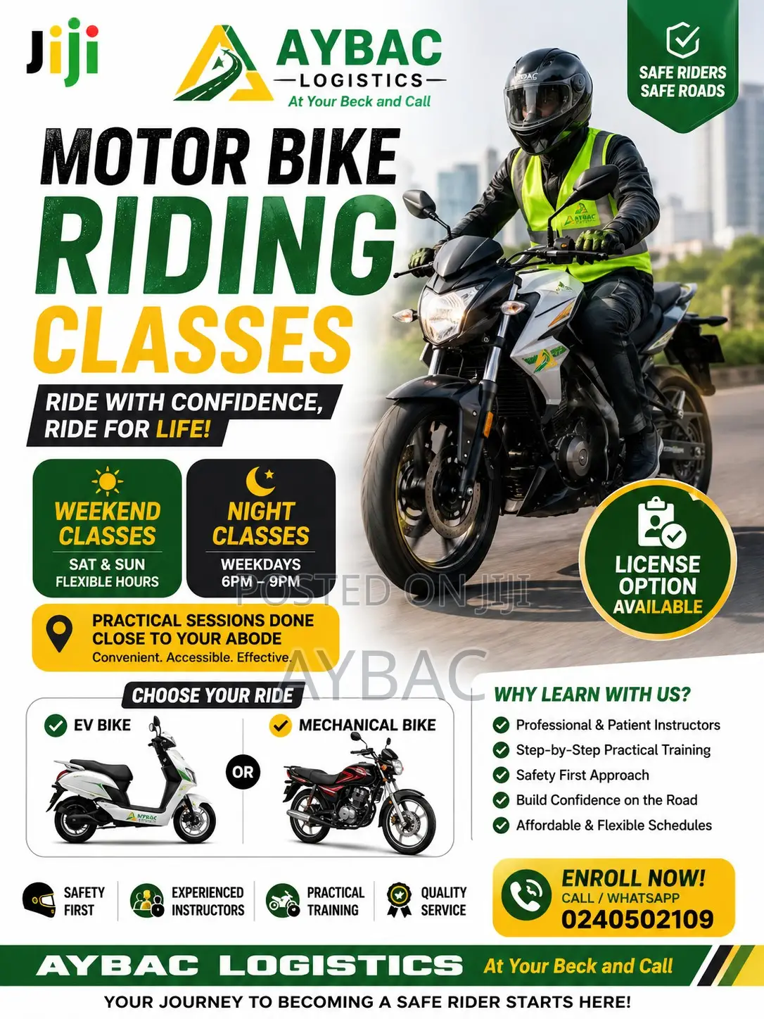 Aybac Logistics Motor Bike Riding Classes