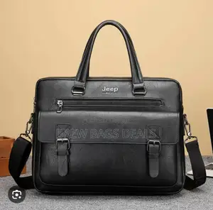Quality Pure Leather Men Jeep 15 Inches Laptop Bag.