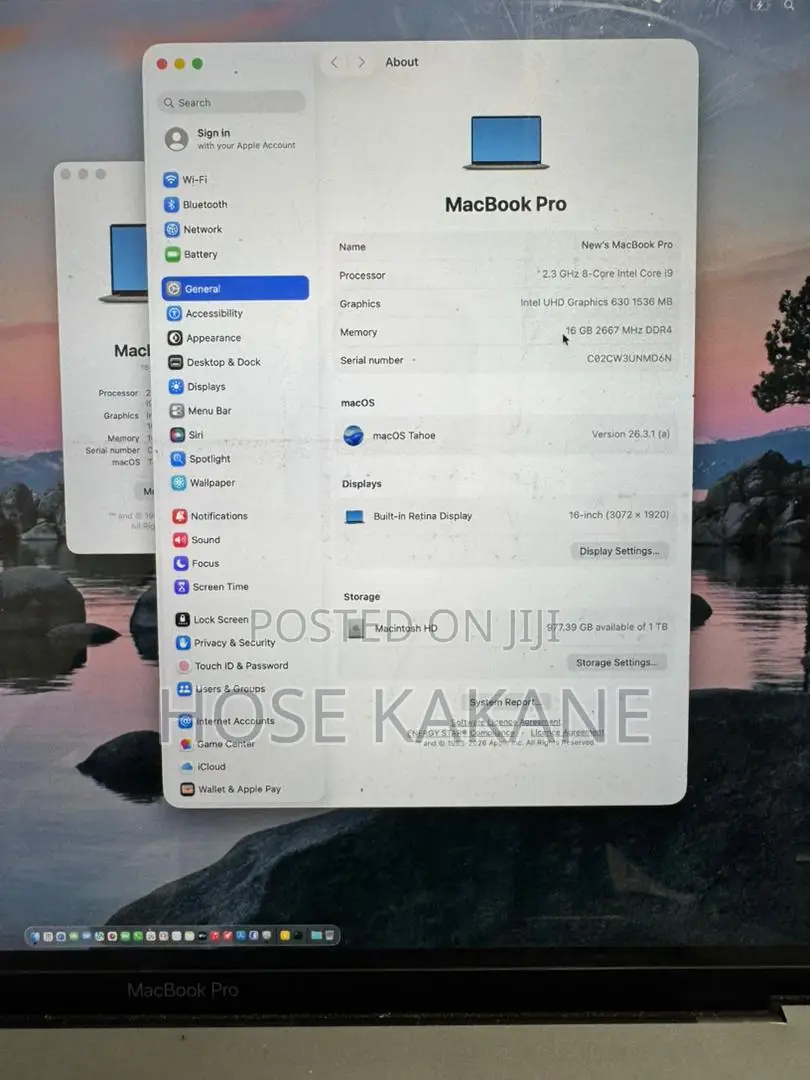 Laptop Apple MacBook Pro 2019 16GB Intel Core i9 SSD 1T