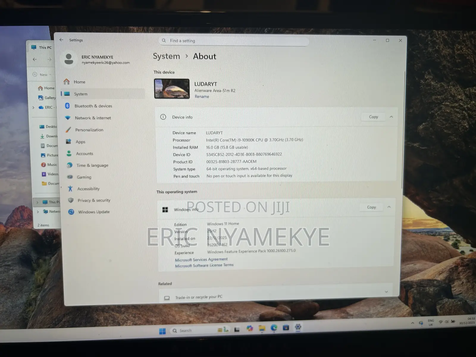 Laptop Alienware Area-51m 16GB Intel Core i9 SSD 1T