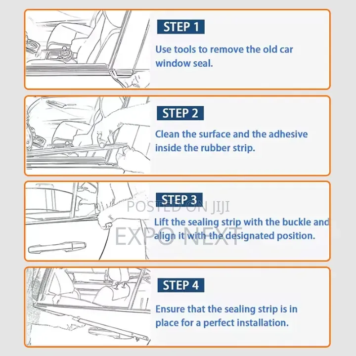 Car Window Weatherstrip Seal for Sonata 2015-2018