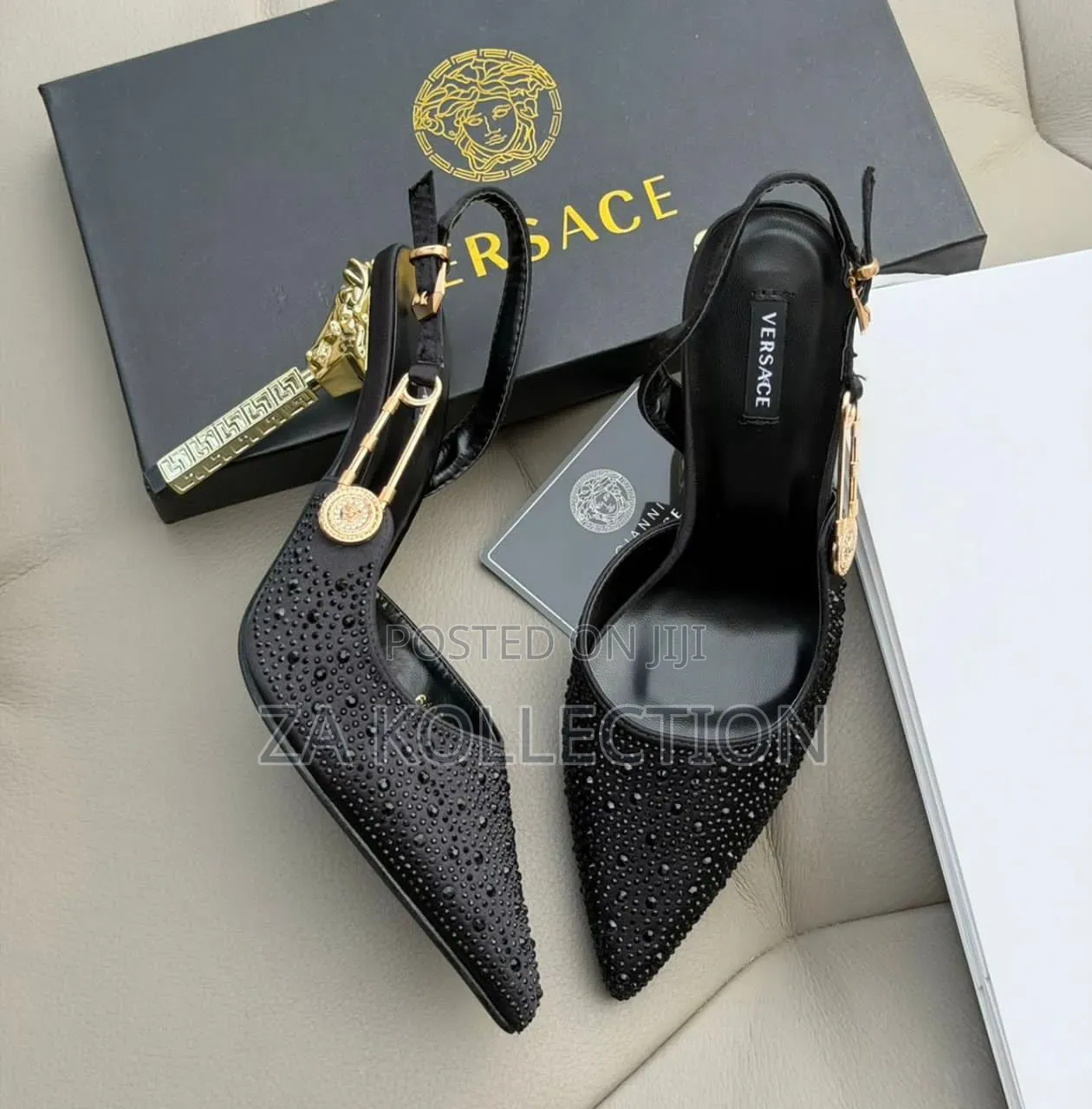 Ladies Fashionable Gold Heels