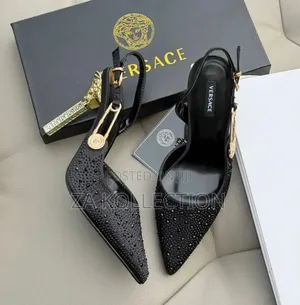 Ladies Fashionable Gold Heels