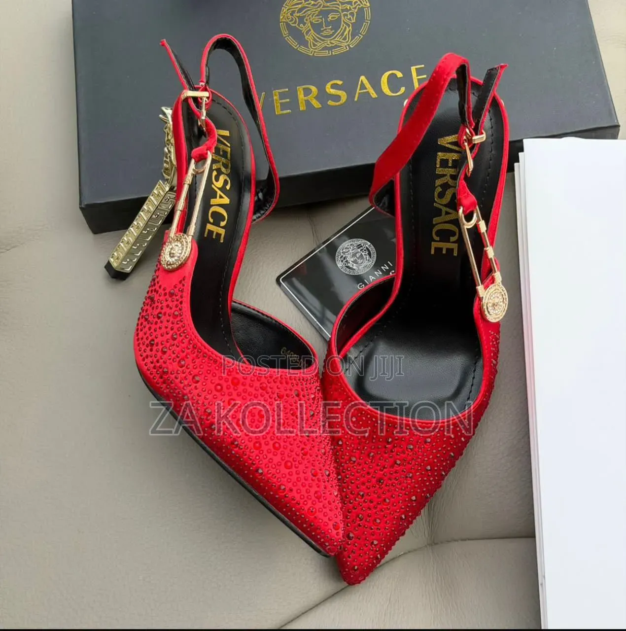 Ladies Fashionable Gold Heels