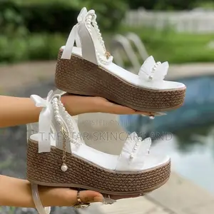 Ladies White Cake Sandals Shoe