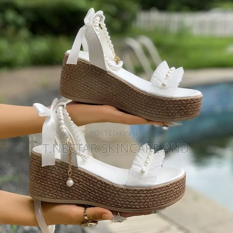 Ladies White Cake Sandals Shoe