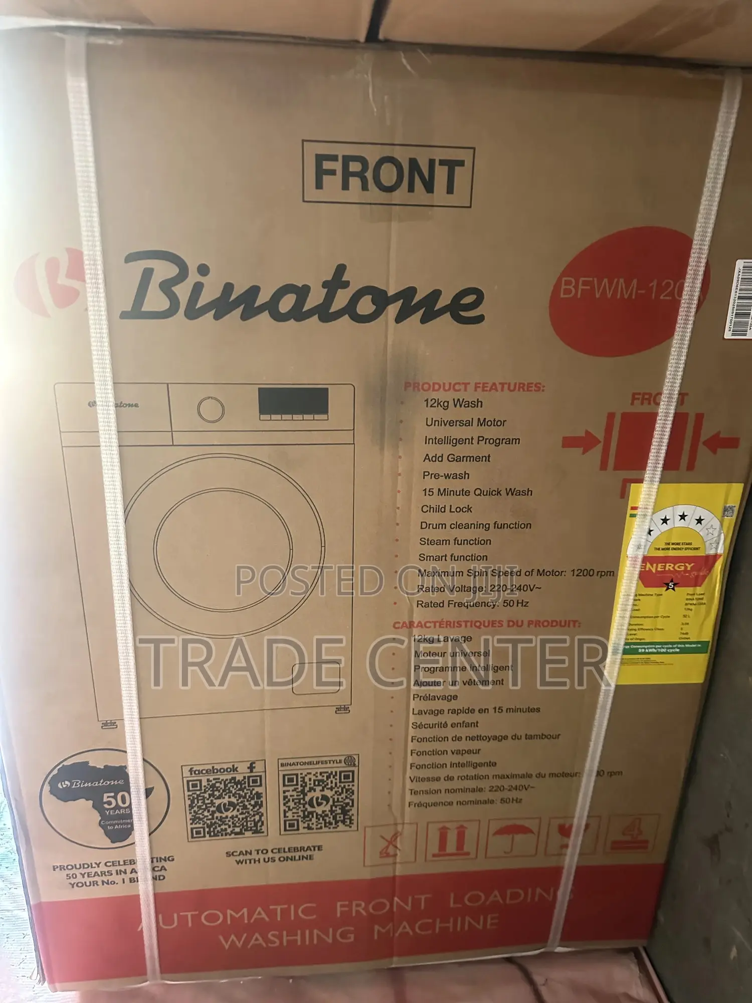 Binatone Font Load 12kg Washing Machine