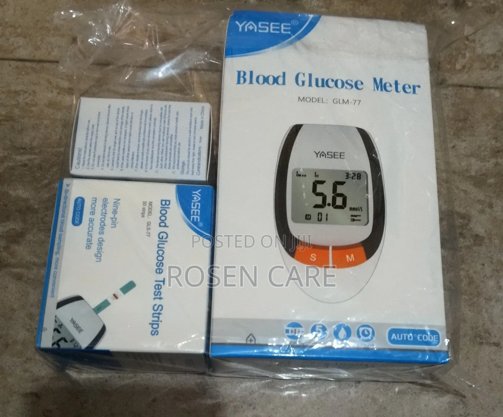 Yasee GLM 77 Quality Glucometer Glucose Meter Monitor With 50 Strips