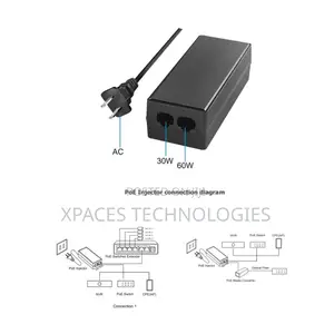 Xpaces GNT-53011 60w Gigabit Poe++ Injector , Poe Adapter