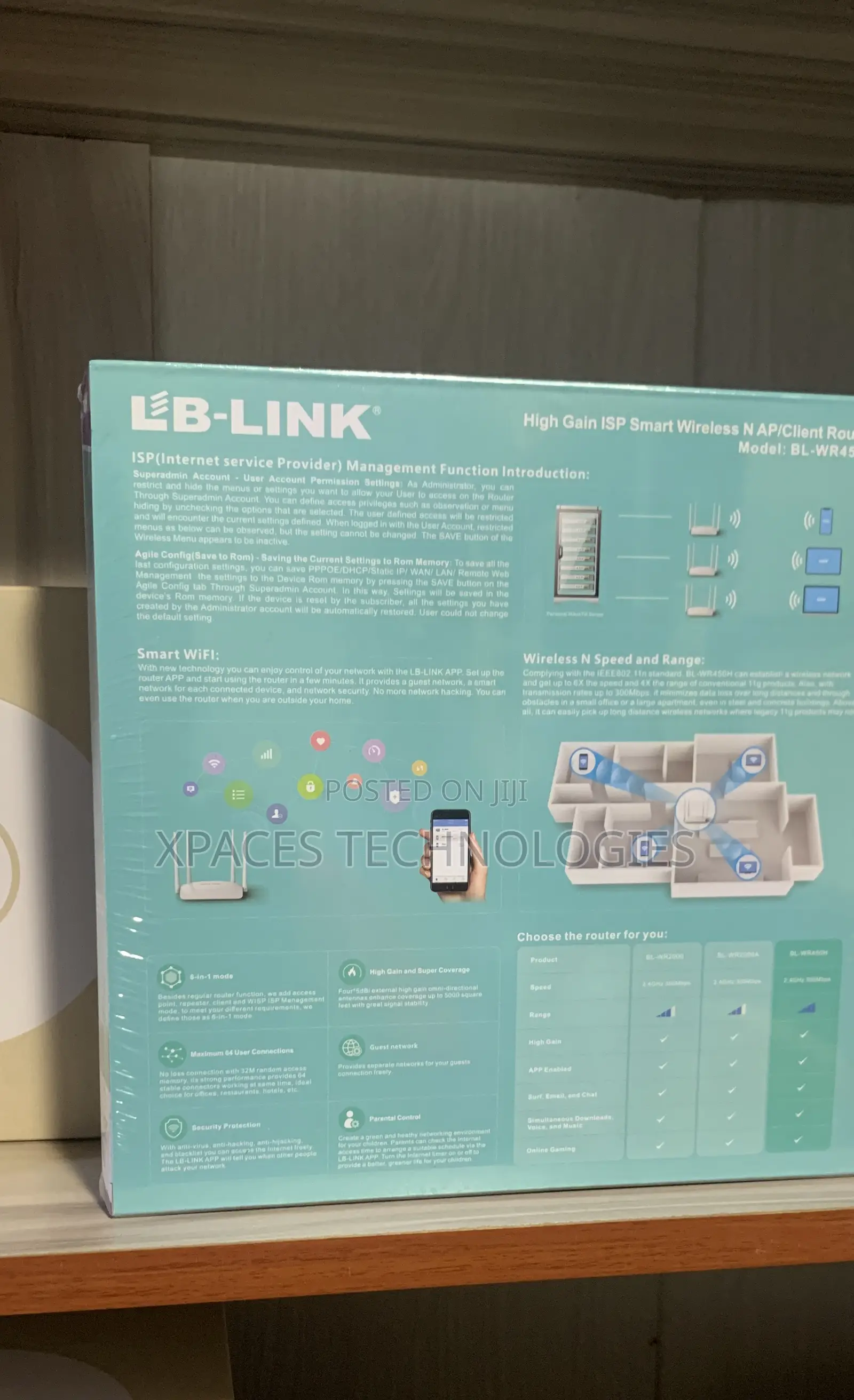 Secondary Wireless Router, Lb-Link Bl-Wr450h 300mbps High Gain Smart