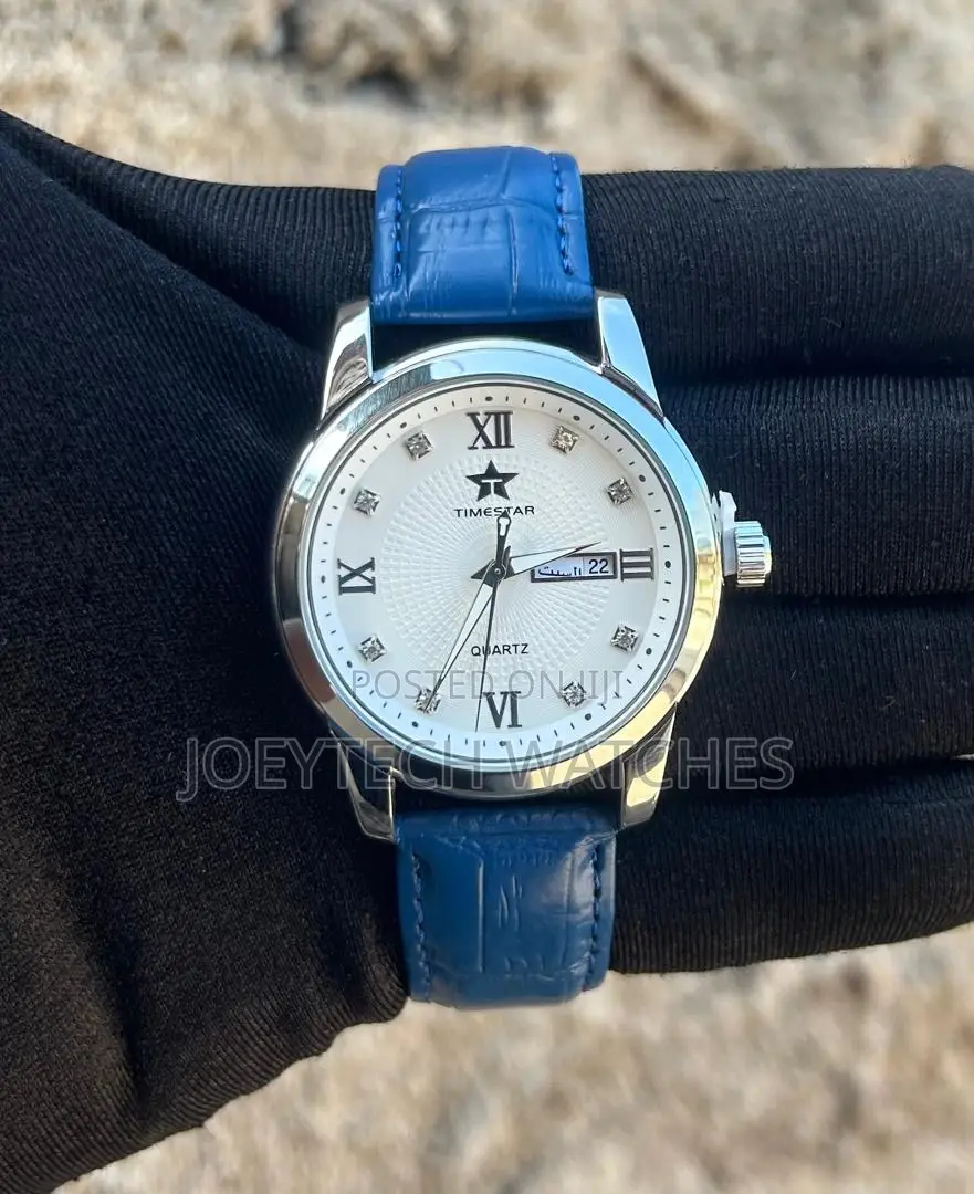 Time Star Leather Watch