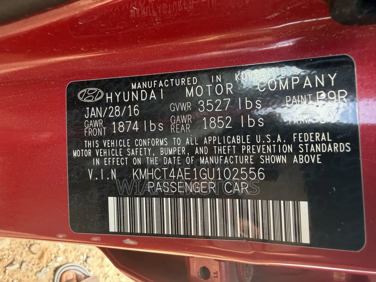 Hyundai Accent SE Sedan 2016 Red
