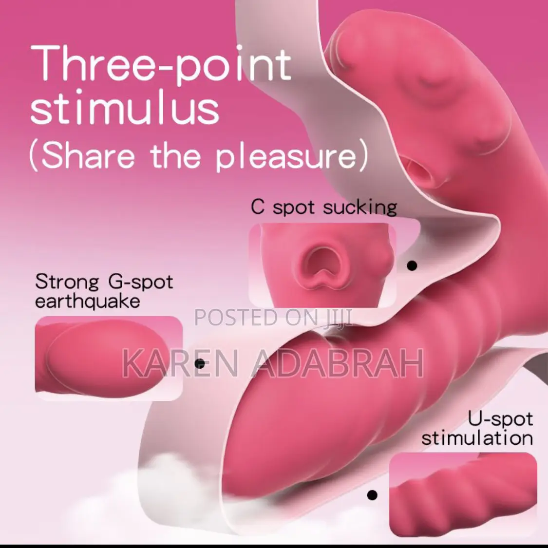 Rose G-Spot Vibrator With 10 Licking Clitoral Vibration Mode