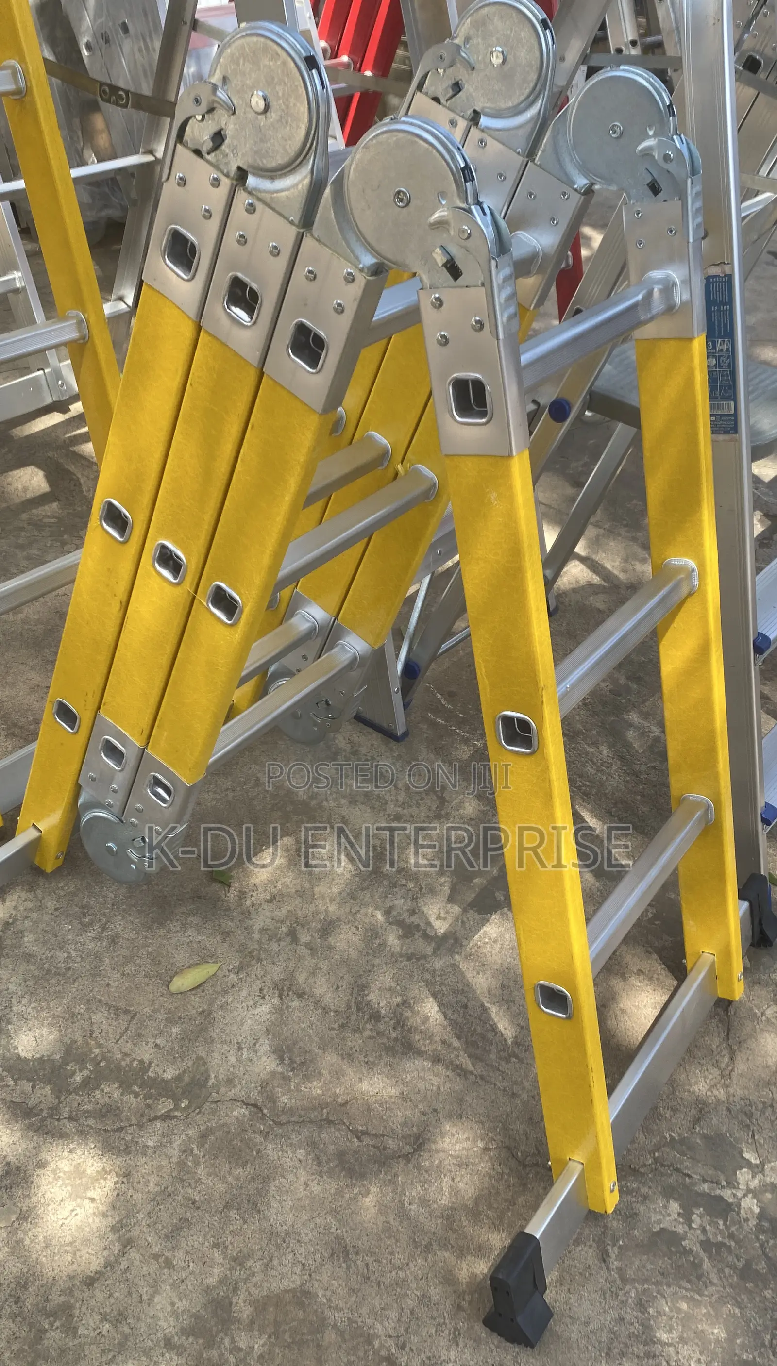 Yellow Fiberglass Ladder 4x3 (12ft) for sale - K-DU ENTERPRISE Price ...