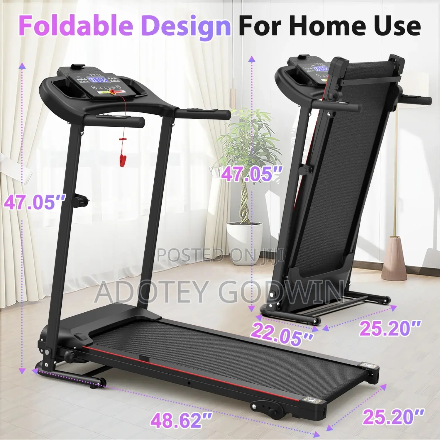 Treadmill With Music Function and Massager