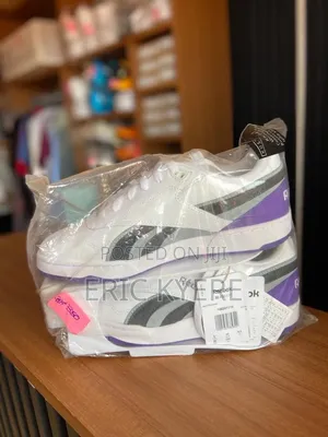 Reebok Classic Casual Sneakers White Purple Grey