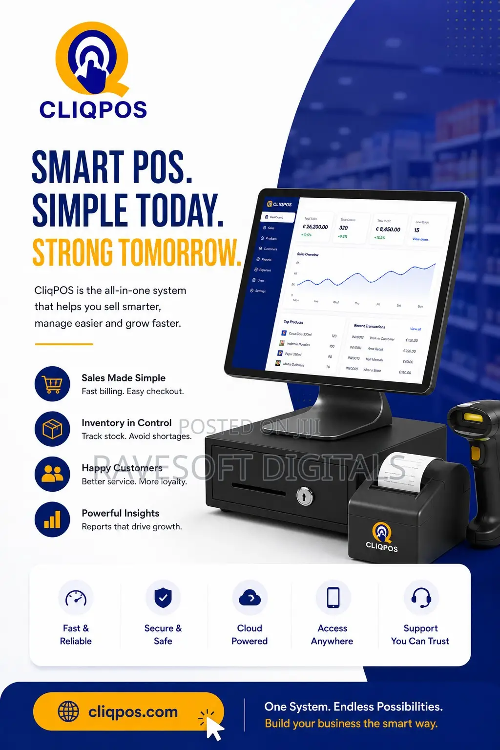 Whether You Have One Shop or Many Branches - Choose Cliqpos