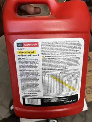 Yellow Concentrated Antifreeze/Coolant