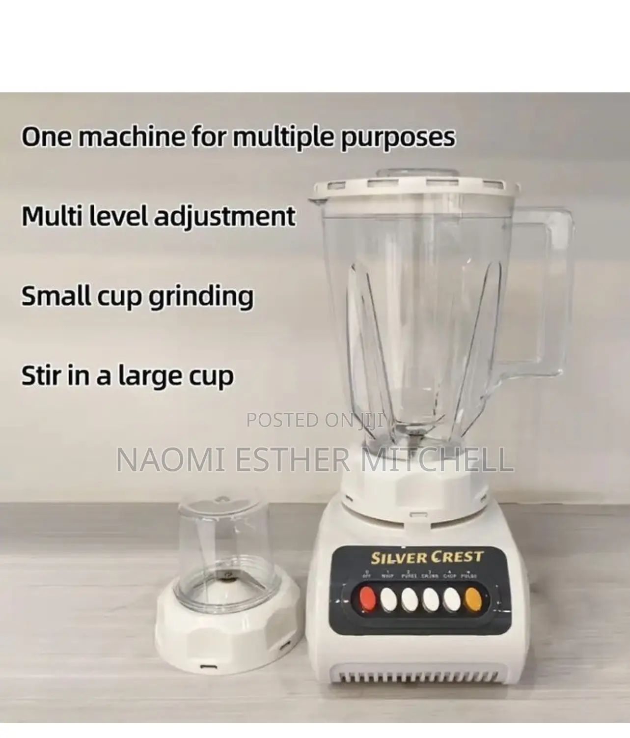 Silver Crest 1.5l Quality Long Lasting High Power 2 in 1 Blender Promo