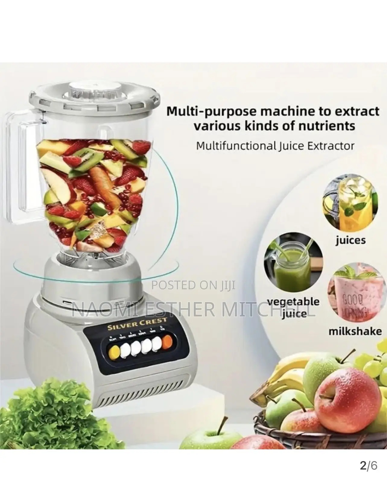 Silver Crest 1.5l Quality Long Lasting High Power 2 in 1 Blender Promo