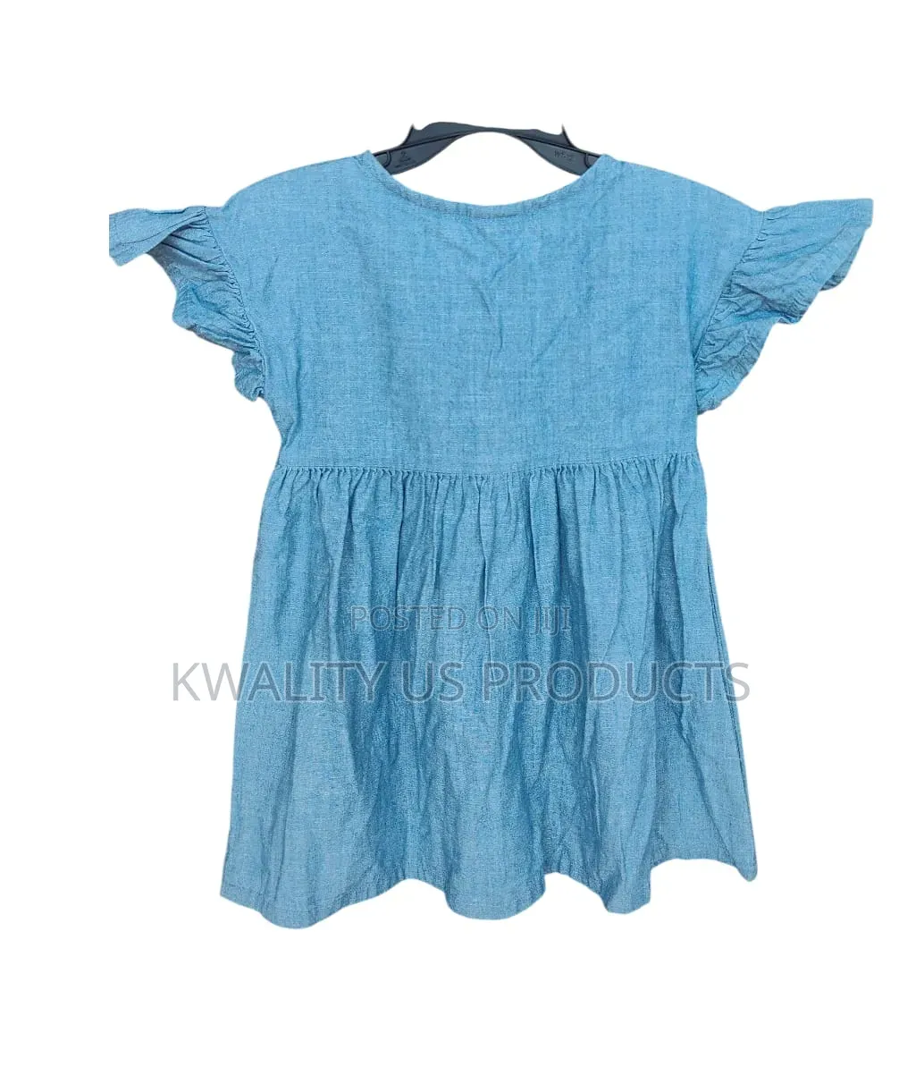 Wonder Nation Toddler Girl Flutter Denim Dress - 18 Months
