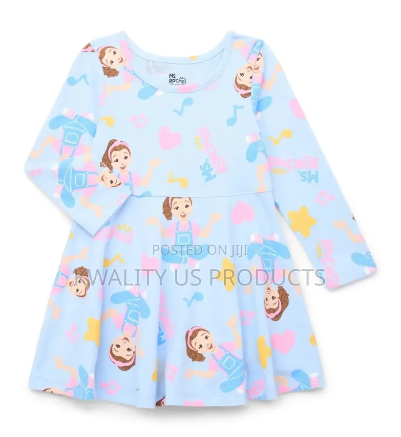 Ms Rachel Girls Long Sleeve Print Dress - 4 to 5 Years