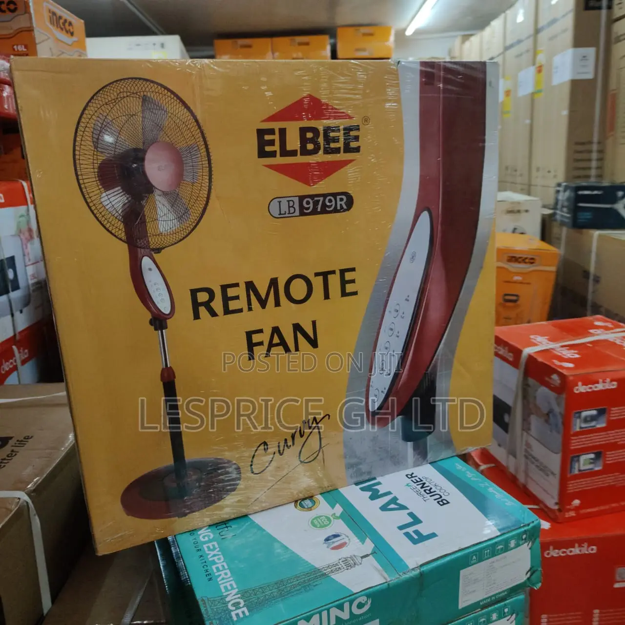 Long Lasting Original Stand Fan With Remote From Elbee