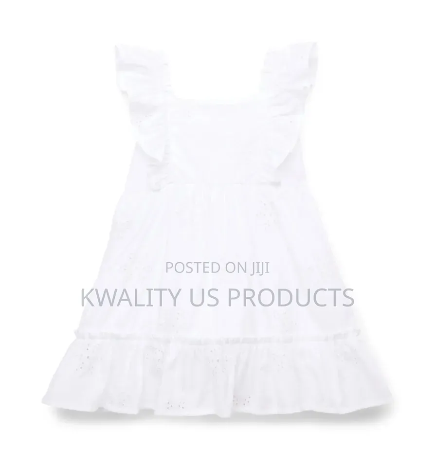 Wonder Nation Girls Cotton Eyelet Dress - 2 and 3 Years
