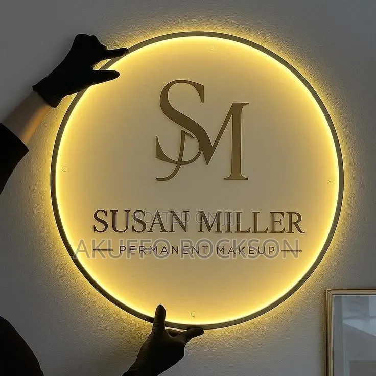 Round Shop Acrylic Sign