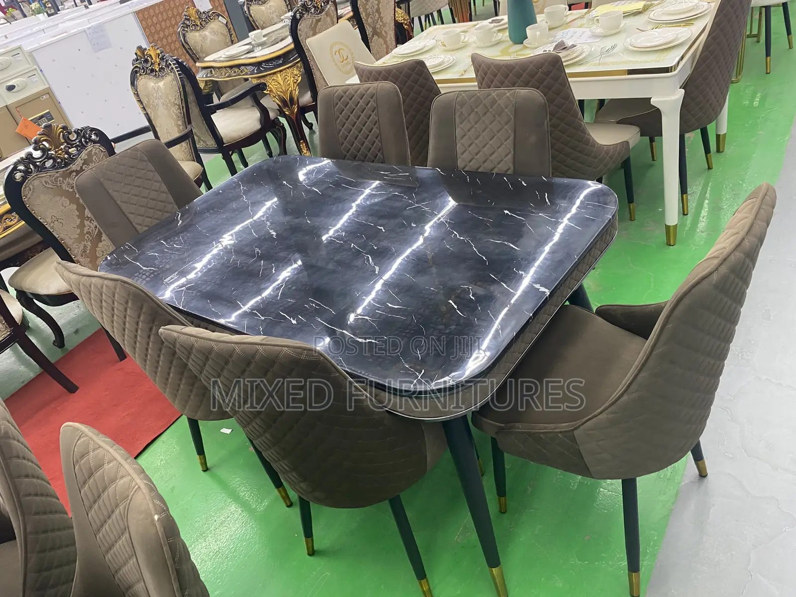 Dining Sets With 6 Seater Sewed Chairs