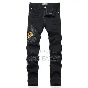 Amiri Skinny Jeans With Multi Patchwork- Streetwear Unisex