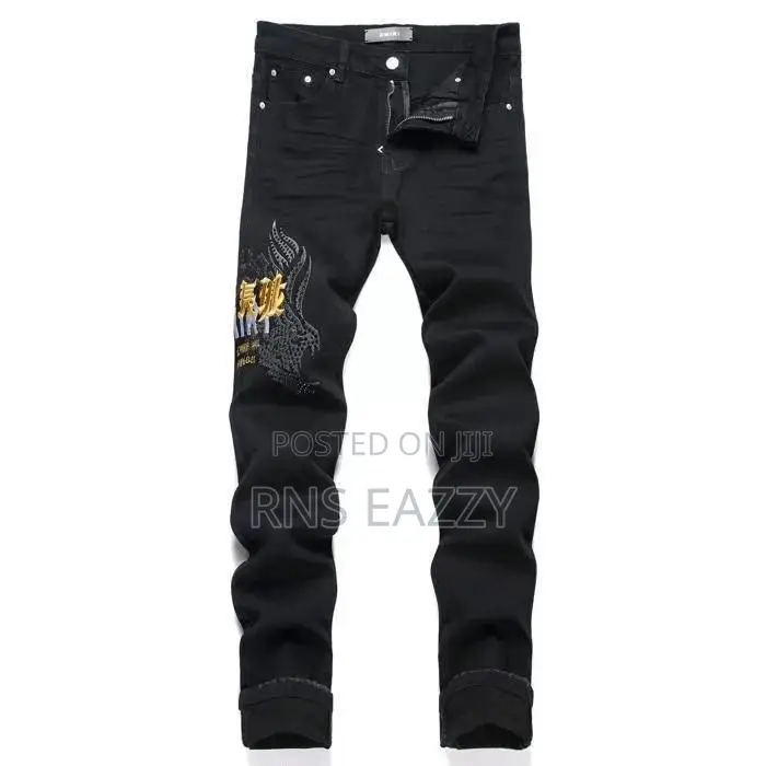 Amiri Skinny Jeans With Multi Patchwork- Streetwear Unisex