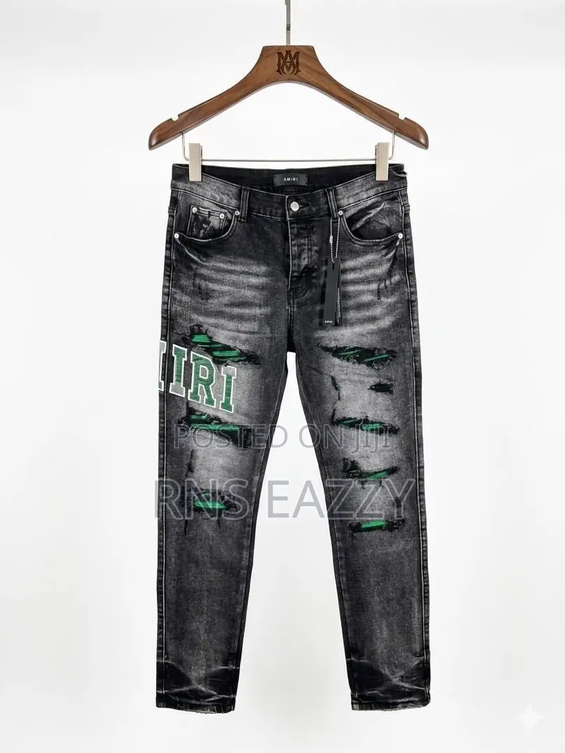 Amiri Skinny Jeans With Multi Patchwork- Streetwear Unisex