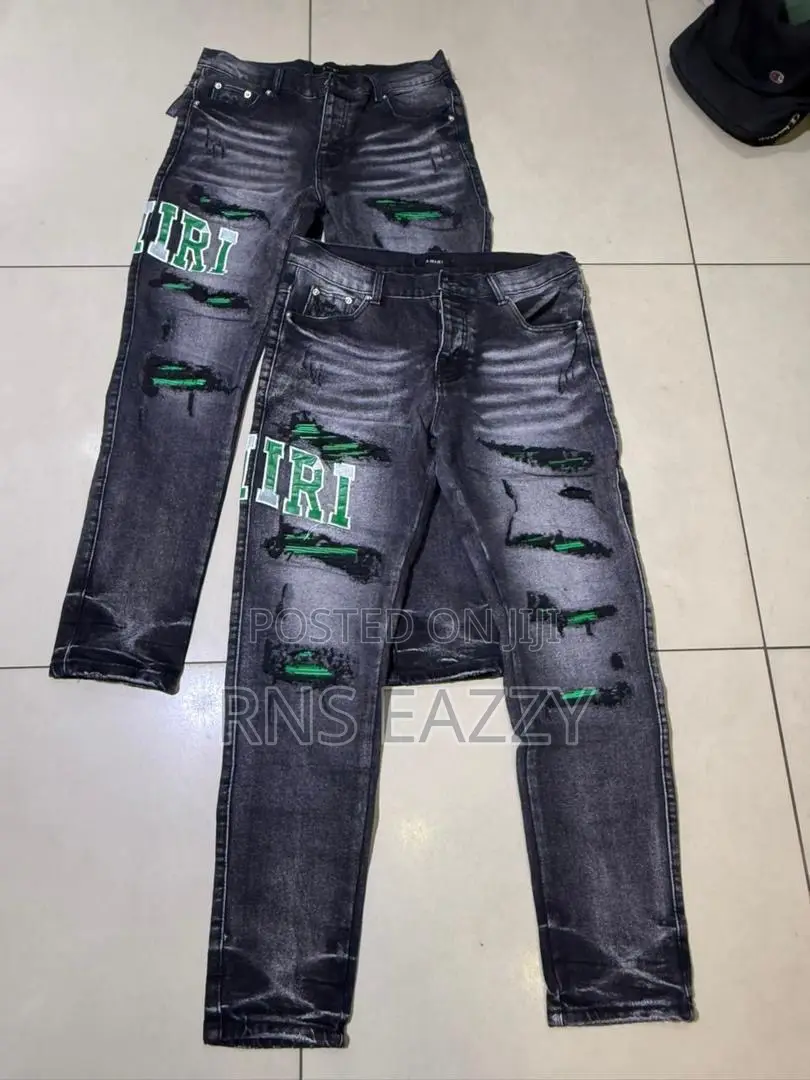 Amiri Skinny Jeans With Multi Patchwork- Streetwear Unisex