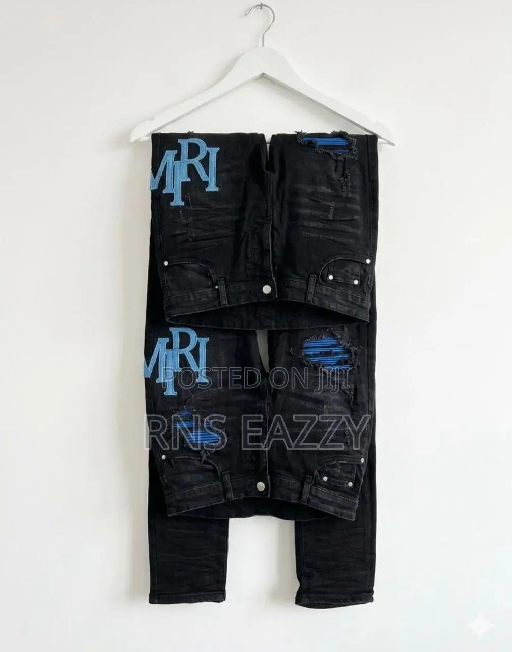 Amiri Skinny Jeans With Multi Patchwork- Streetwear Unisex