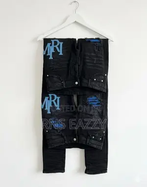 Amiri Skinny Jeans With Multi Patchwork- Streetwear Unisex
