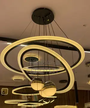 A Modern 3-ring Led Pendant Chandelier