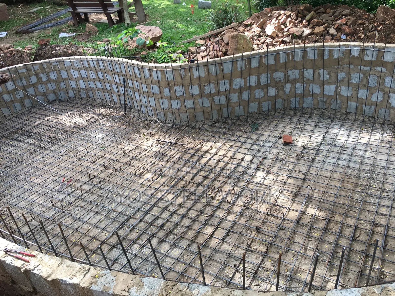 Steel Bender (Steel Reinforcements in Swimming Pool)