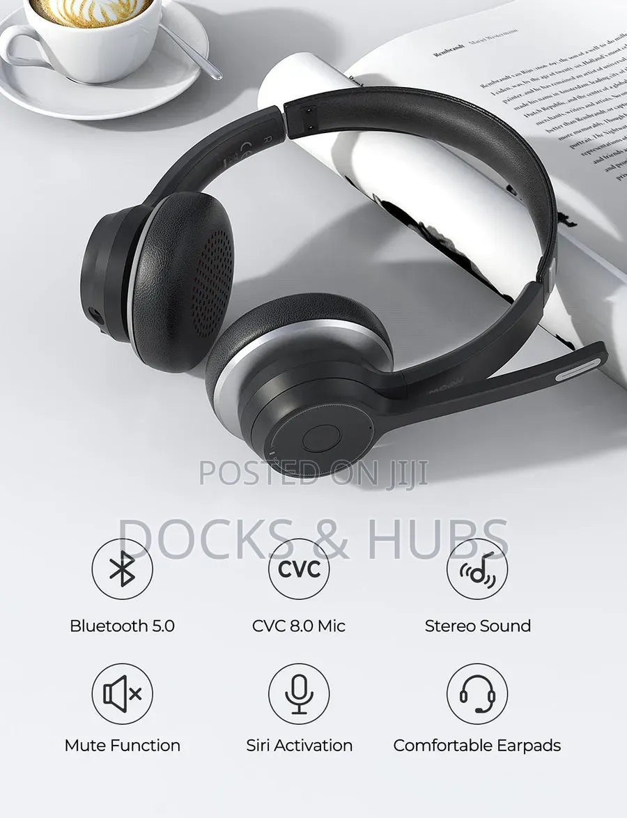 Mpow Hc5 V5.0 Bluetooth Headset With Dual Mic