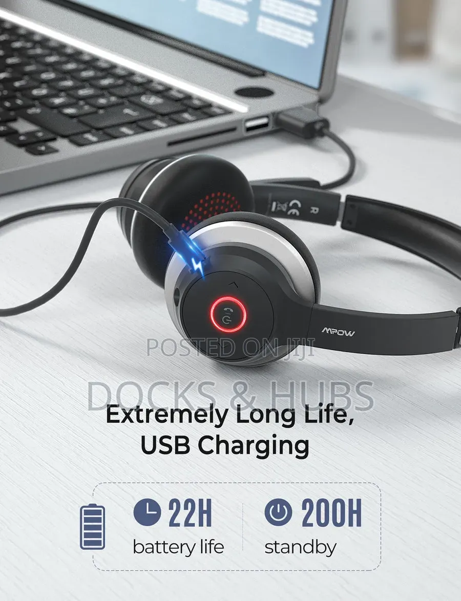 Mpow Hc5 V5.0 Bluetooth Headset With Dual Mic
