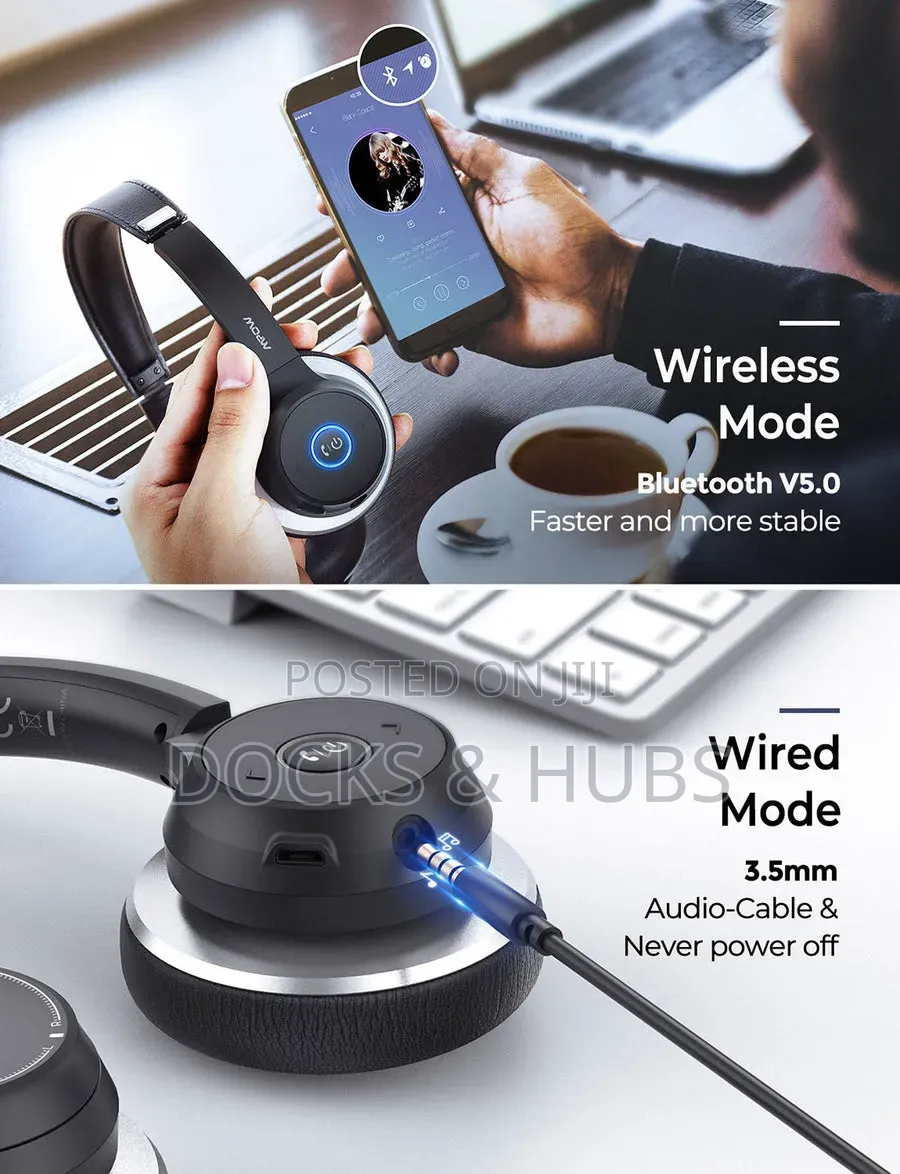 Mpow Hc5 V5.0 Bluetooth Headset With Dual Mic