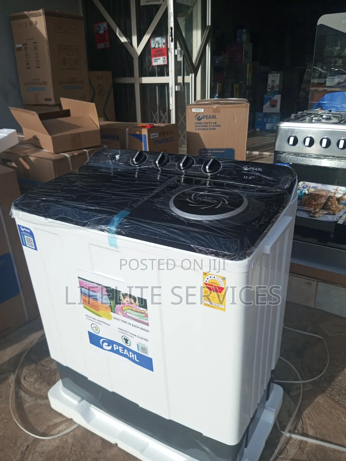Large Capacity Pearl 12kg Washer – Clean Clothes Made Easy