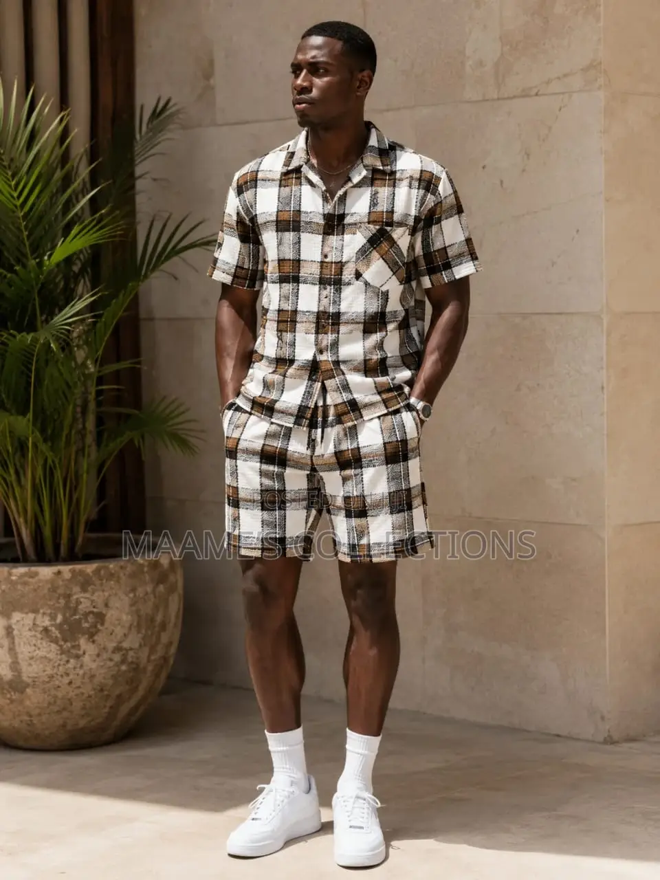 Men's Casual Shirt and Shorts Set