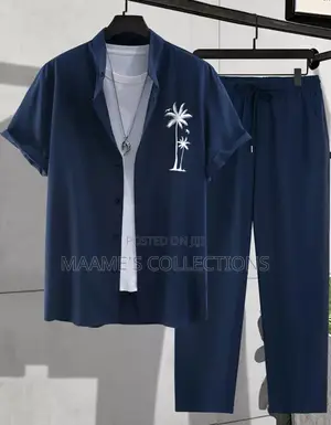 Men’S Summer Top and Down Trousers Set