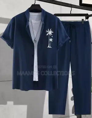 Men’S Summer Top and Down Trousers Set