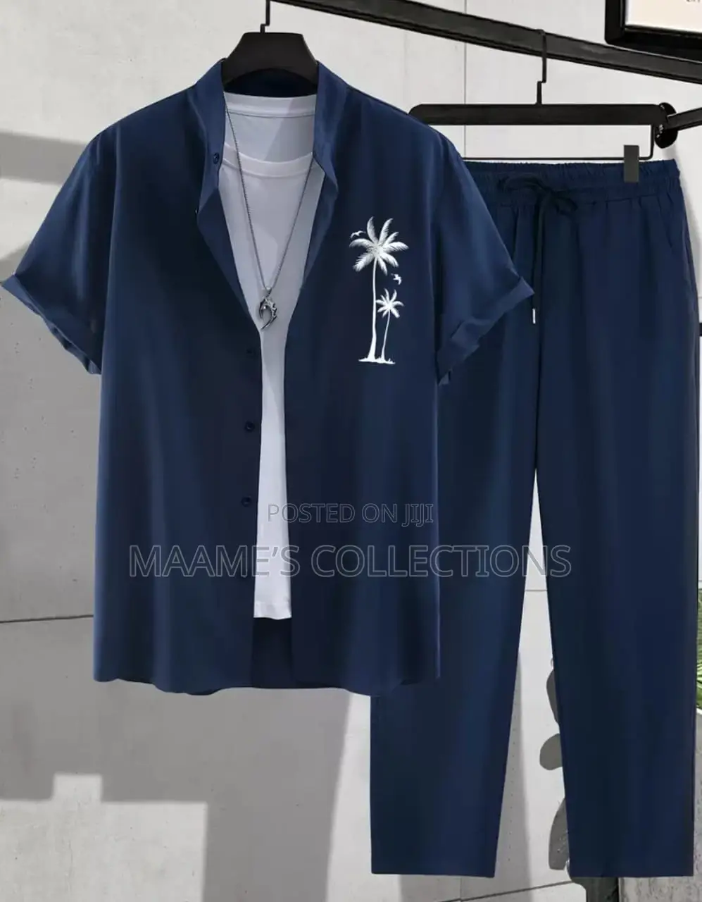 Men’S Summer Top and Down Trousers Set