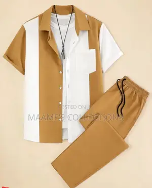 Men’S Summer Top and Down Trousers Set